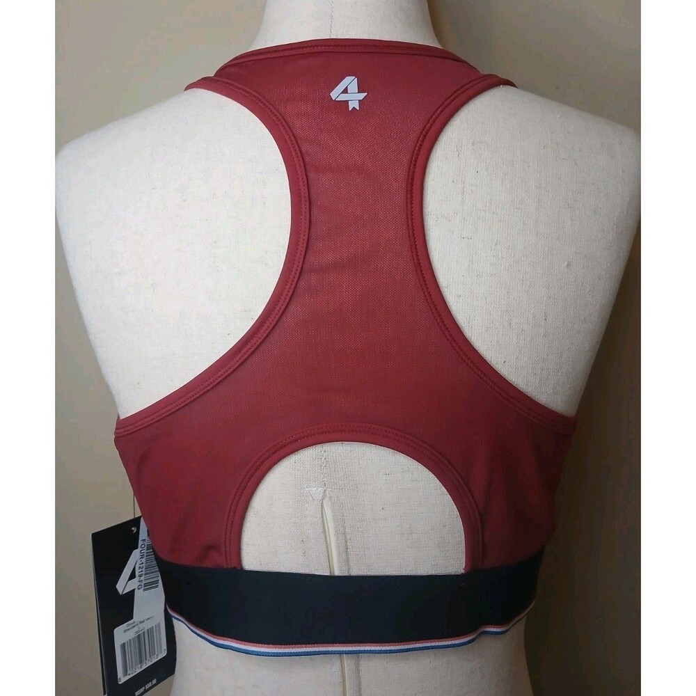 4 FOURLAPS Womens Sports Bra Sz L Lot Of 3 Fuchsia Coral Aqua NWT $184 - Picture 14 of 16